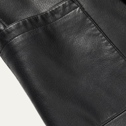The Posillipo Men’s Smart Faux Winter Leather Blazer Jacket
