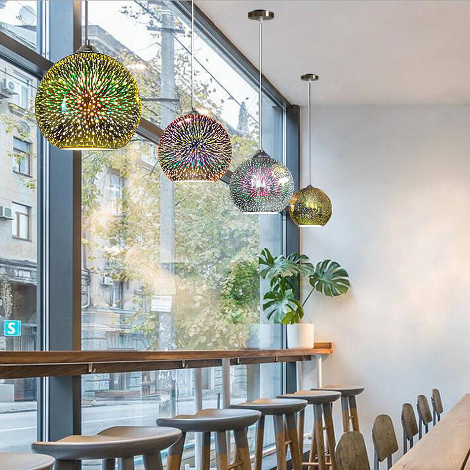 Colorful Glass Pendant Light Fixture