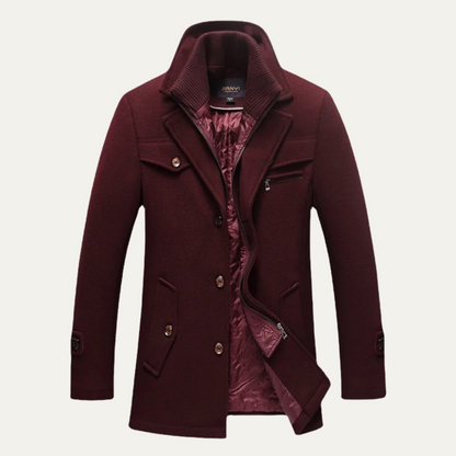 The Belgravia Men's Wool Blend Trench Coat with Quilted Lining