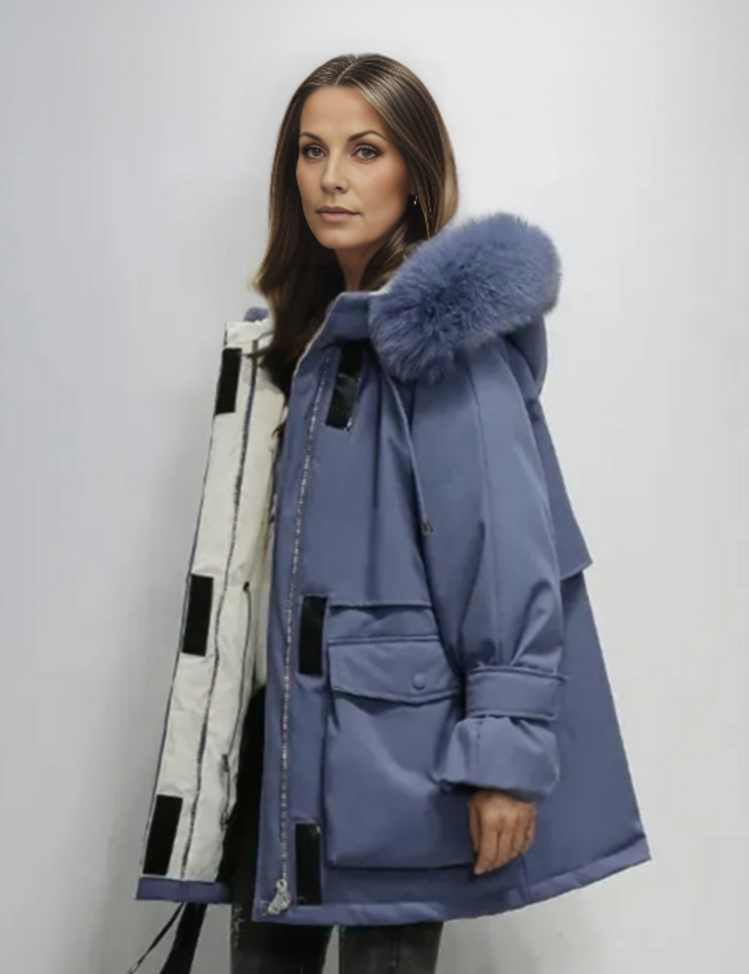 Warm Vegan Parka Coat for Women - BritishElegance