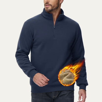 The Porta Romana Men’s Casual Thermal Warm Half Zip Turtleneck Jumper