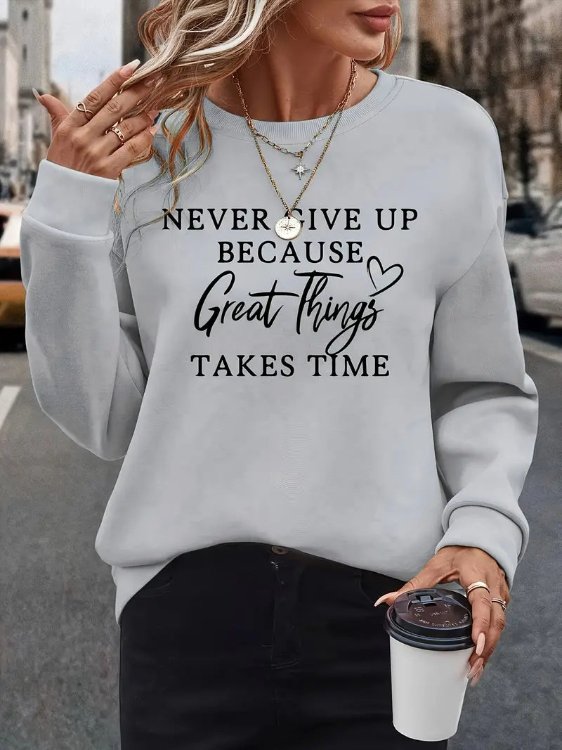 Women's Cozy Graphic Sweatshirt for Fall Winter