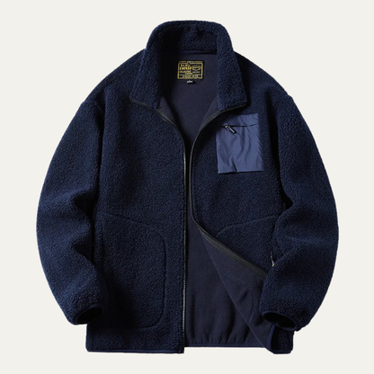 The Porta Venezia Men’s Thick Fleece Winter Warm Zip Up Jacket
