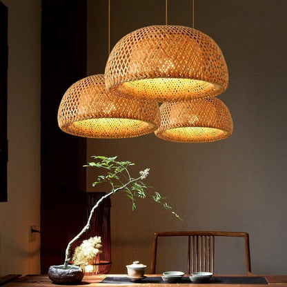 Natural Bamboo Drop Ceiling Light