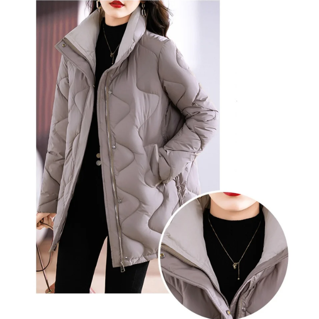 Warm Quilted Winter Coat for Women