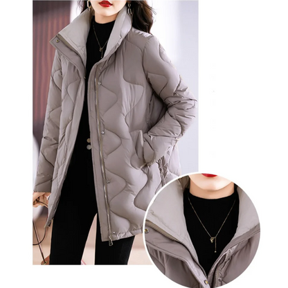 Warm Quilted Winter Coat for Women