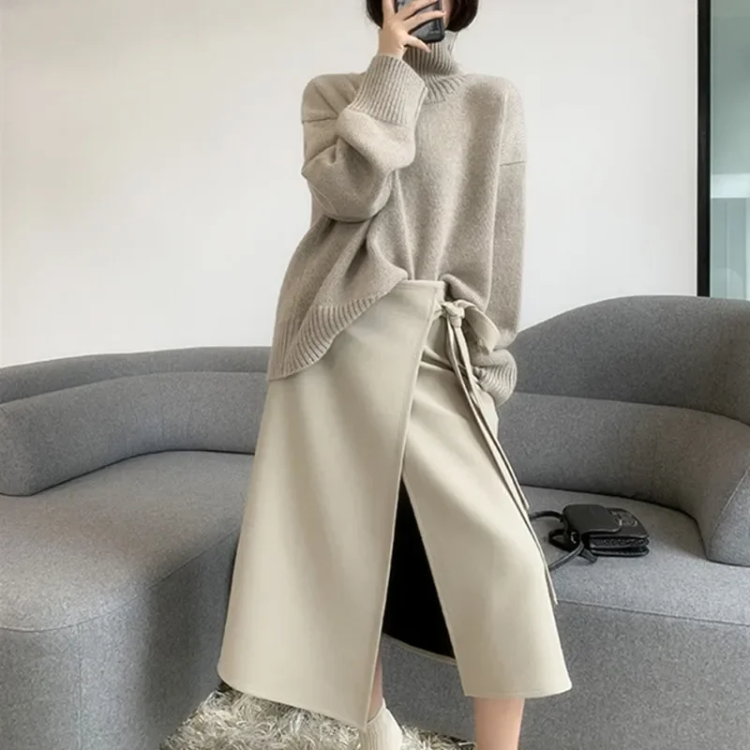 Warm Thick Cable Knit Turtleneck Sweater