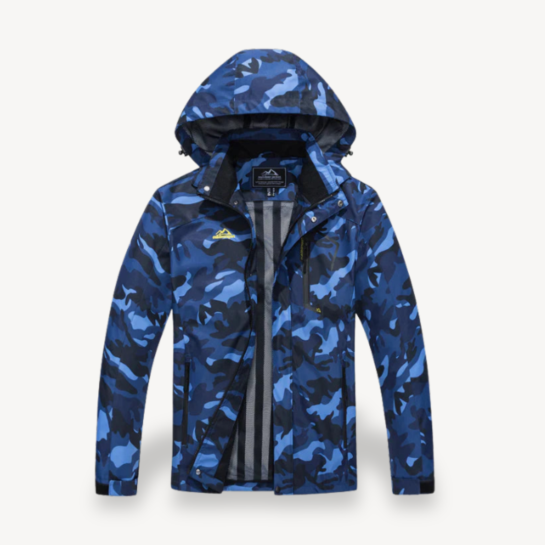 Men's Camo Waterproof Winter Jacket with Hood