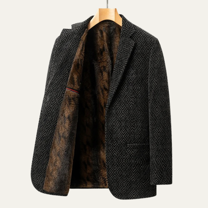 The Hatfield Men's Elegant Wool Suit Blazer Jacket