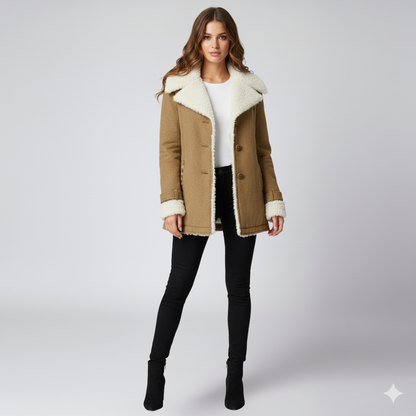 Glaiza | Winter Jacket - Soft-Lined Outerwear with Turn-Down Collar for Women