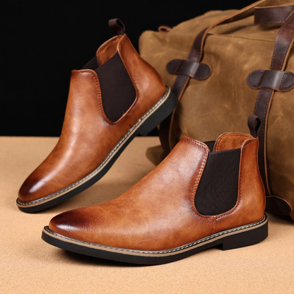The Ascot Men’s Elegant Leather Chelsea Boots