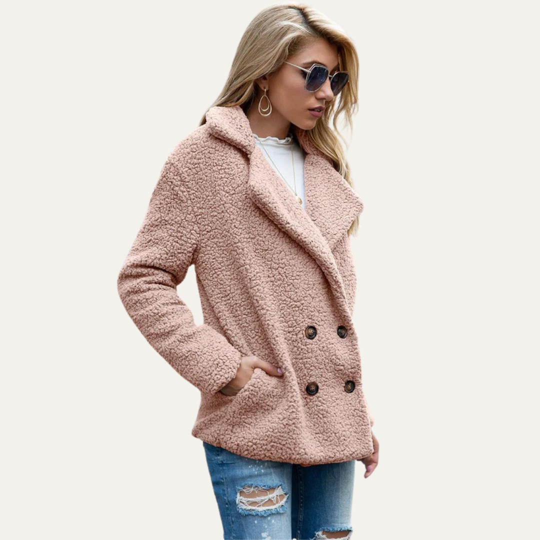 Women’s Plush Mid-Length Pea Coat