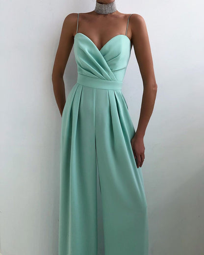 Women's Chic Tank Strap Flowy Jumpsuit