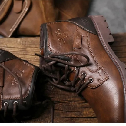 The Stanhope Men’s Vintage Durable Ankle Biker Boots