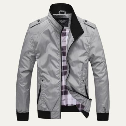 The  Firenze Men's Lightweight Stand Collar Bomber Jacket
