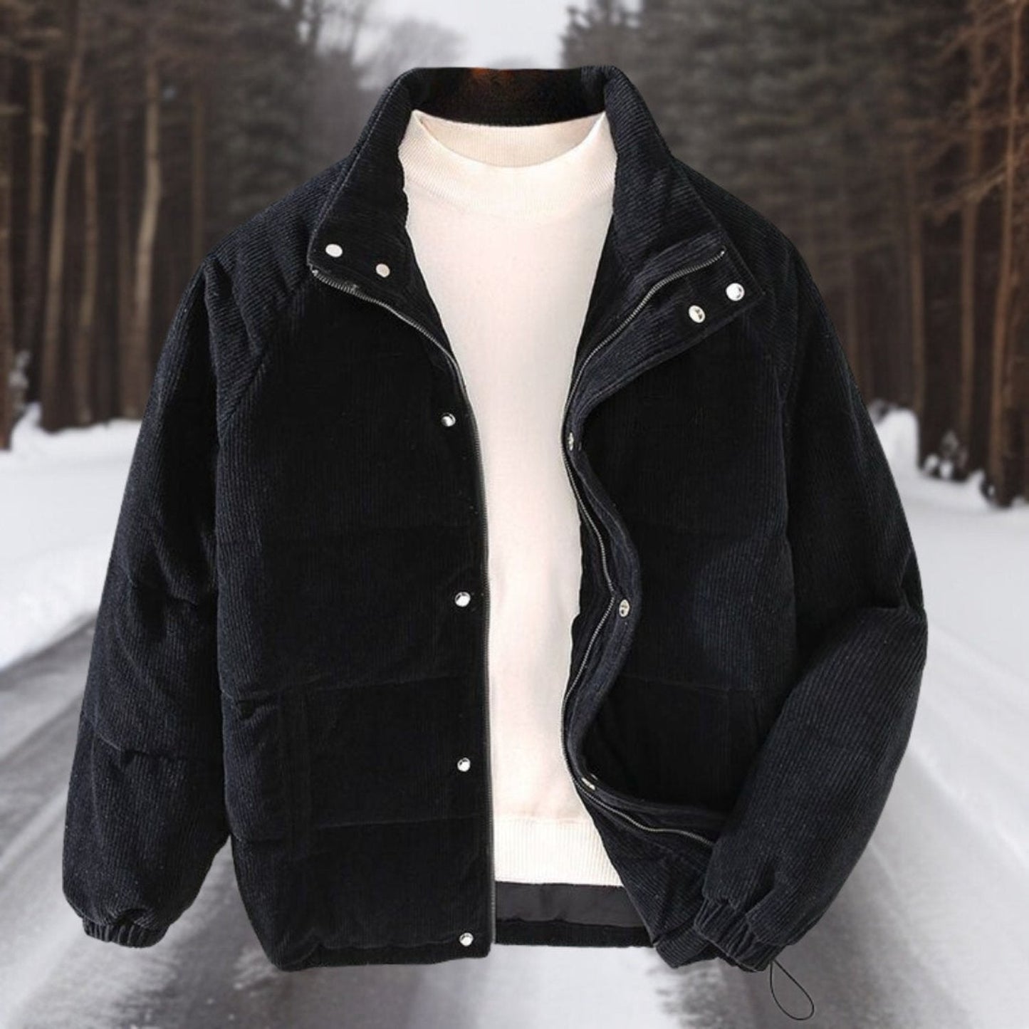 Warm Mens Winter Coat Slim Fit Outdoor Jacket