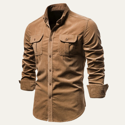 The Castellina Men’s Casual Button Up Corduroy Shirt