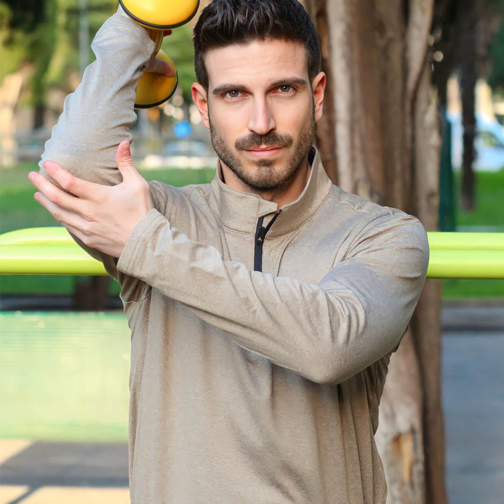 Men’s Technical Quarter Zip Stand Collar Shirt