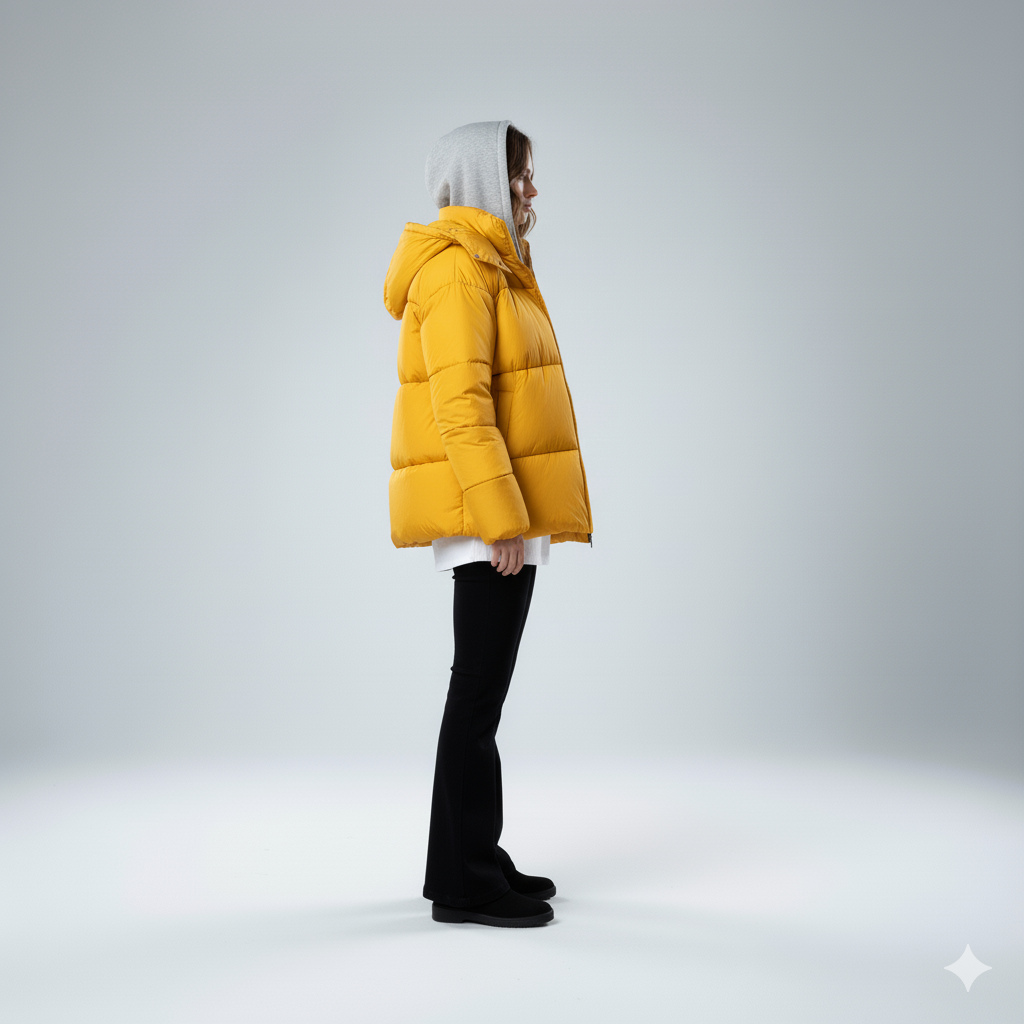 Jasmine | Padded Jacket - Oversized Quilted Hooded Winter Coat for Women