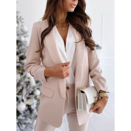 Women's Simple Chic Open Front Blazer Jacket