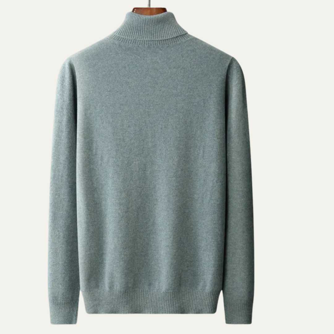 Men’s Smooth Knit Fitted Turtleneck Sweater