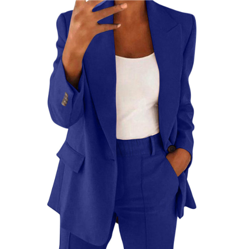 Classic Fit Women's Blazer and Trousers Suit