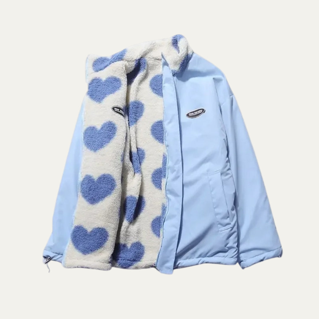 Women’s Reversible Plush Heart Lined Jacket