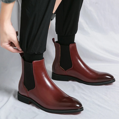 The Cobblestone Men’s Classic Ankle Slip On Leather Boots