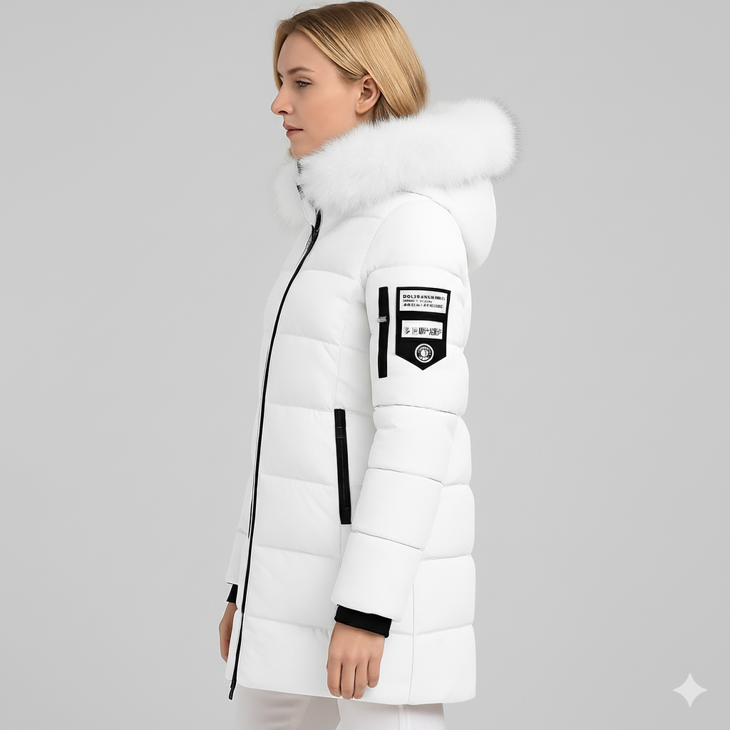 Alexis | Puffer Coat - Oversized Quilted Winter Outerwear with Fur Hood for Women