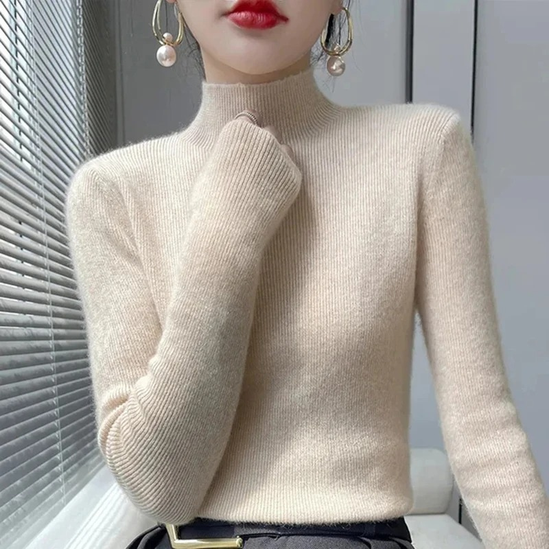 Warm Close Fit Winter Wool Sweater for Women