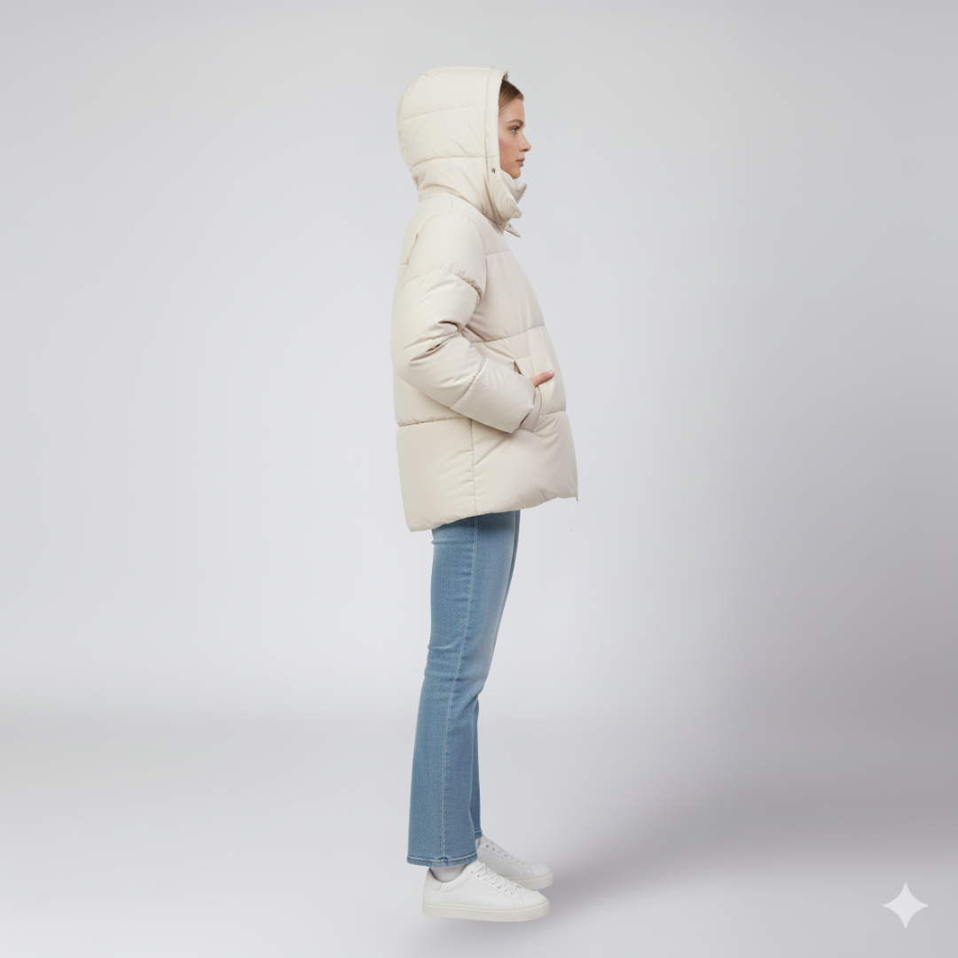 Julie | Puffer Jacket - Oversized Quilted High-Collar Winter Outerwear for Women