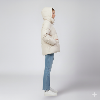 Julie | Puffer Jacket - Oversized Quilted High-Collar Winter Outerwear for Women