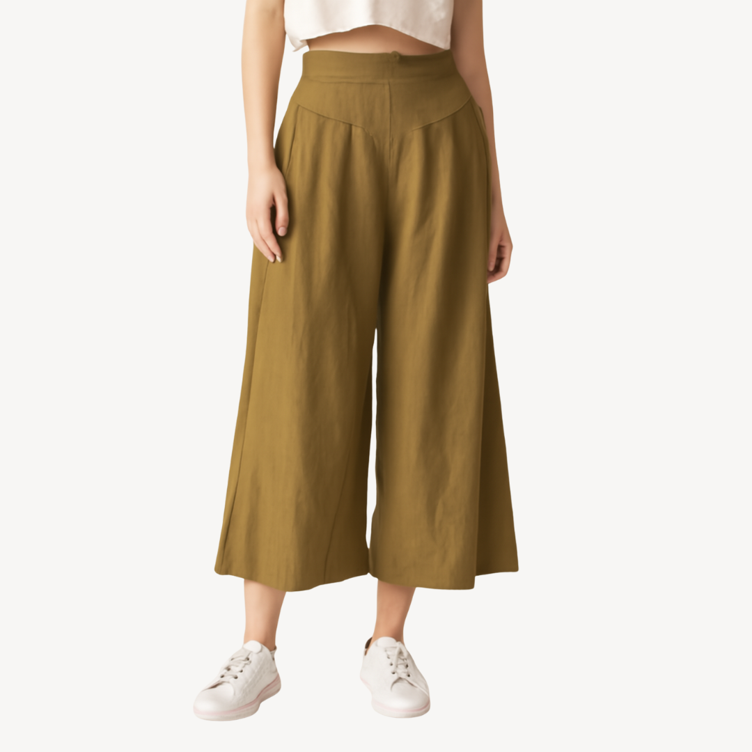 Women's Wide-Legged Linen Culottes