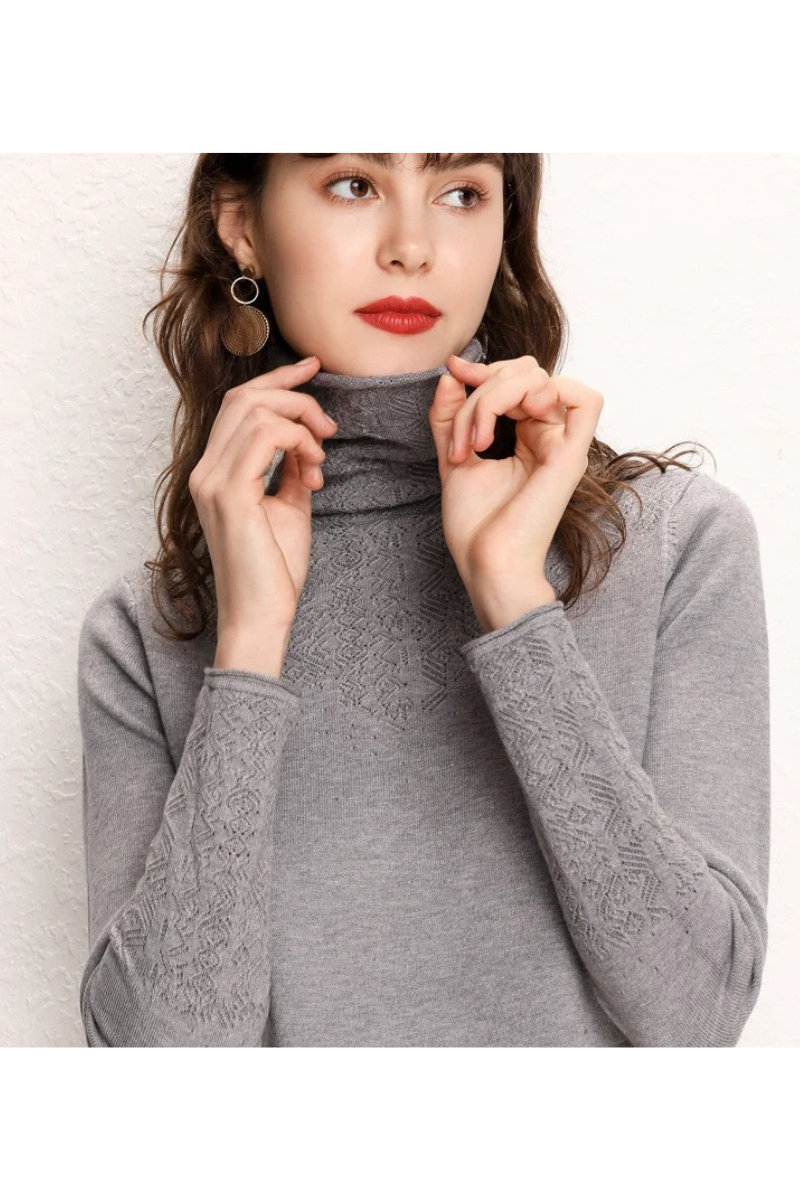 Warm Women's Cable Knit Winter Sweater