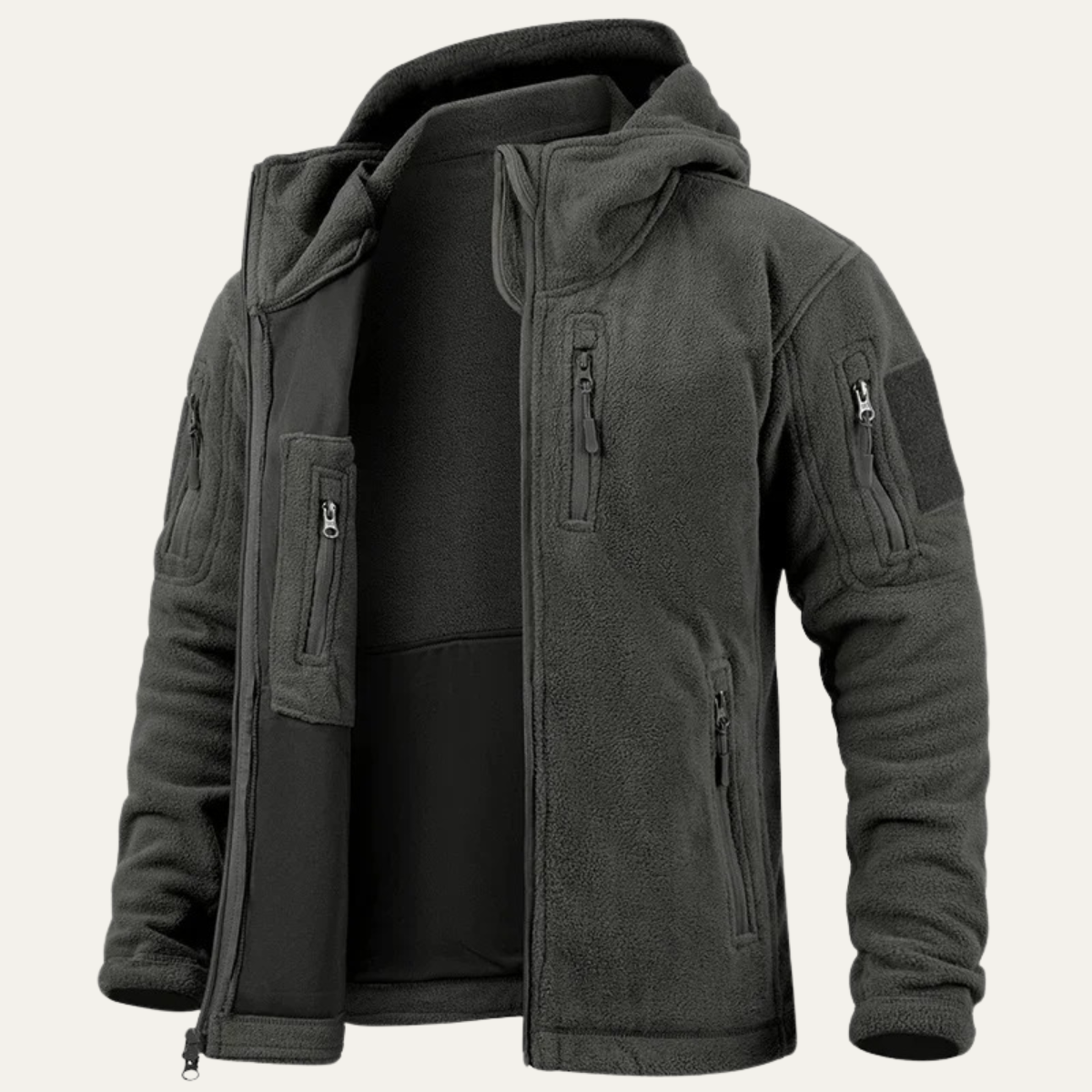 Men’s Color Block Tactical Quarter Zip Fleece Jacket