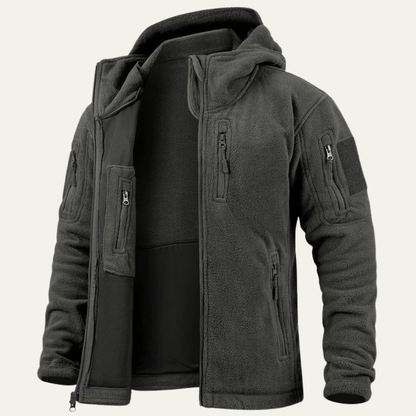 Men’s Color Block Tactical Quarter Zip Fleece Jacket