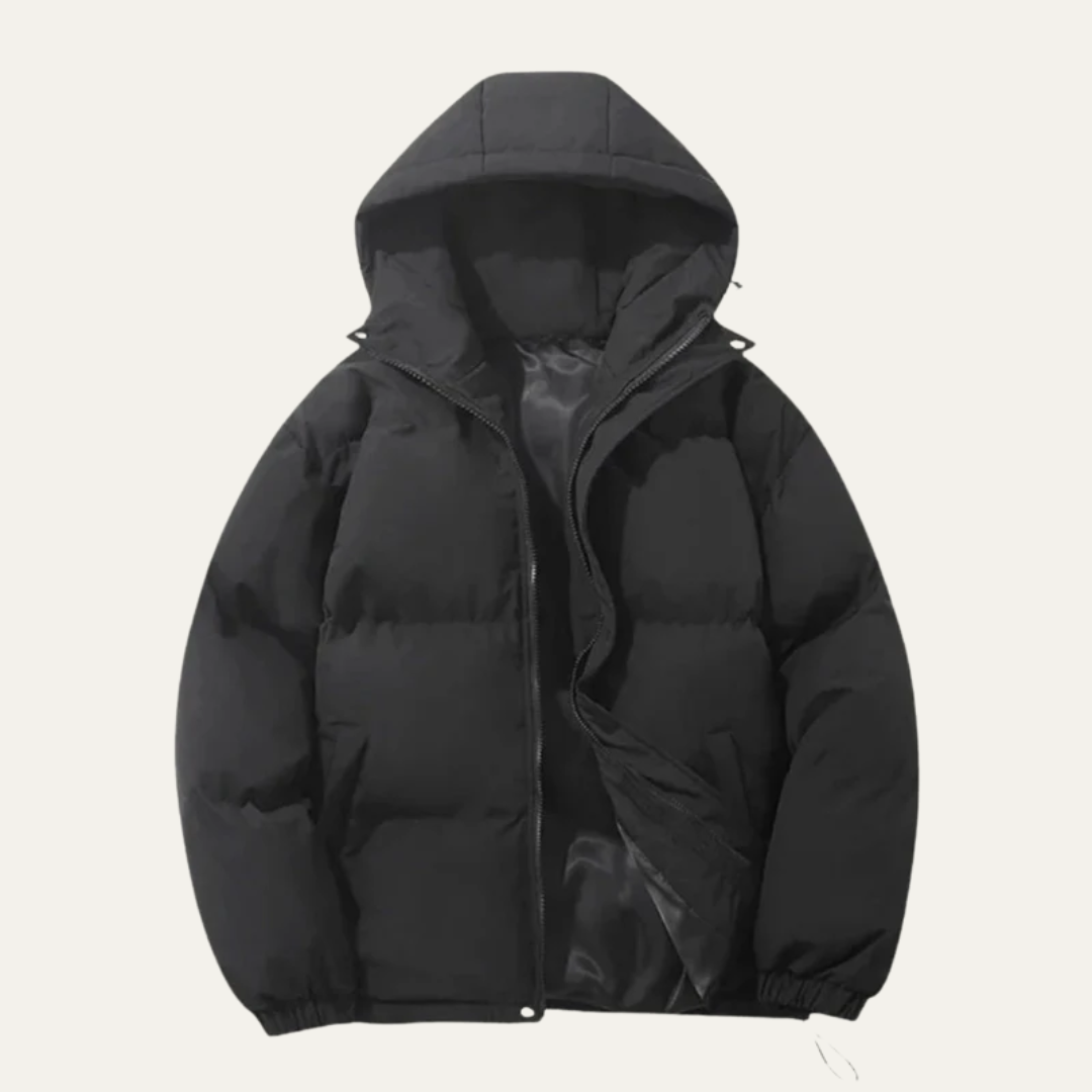 Men’s Insulated High Neck Hooded Puffer Jacket