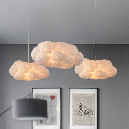 Soft Cloud Shaped LED Pendant Light in White