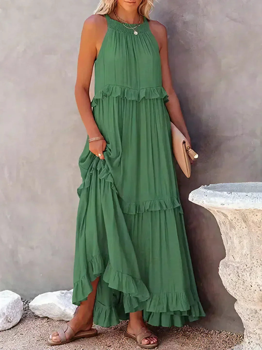 Chic Ladies' Floral Dress