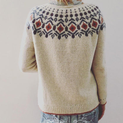 Maaike | Stylish women's sweater with geometric pattern | Warm and comfortable