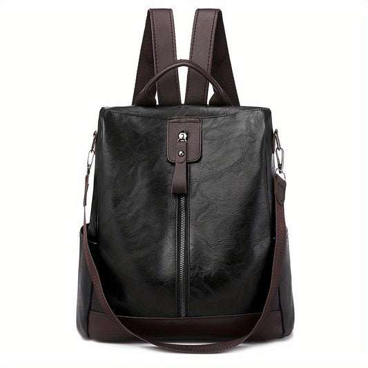Bag backpack for women made from vegan PU leather with a secure design