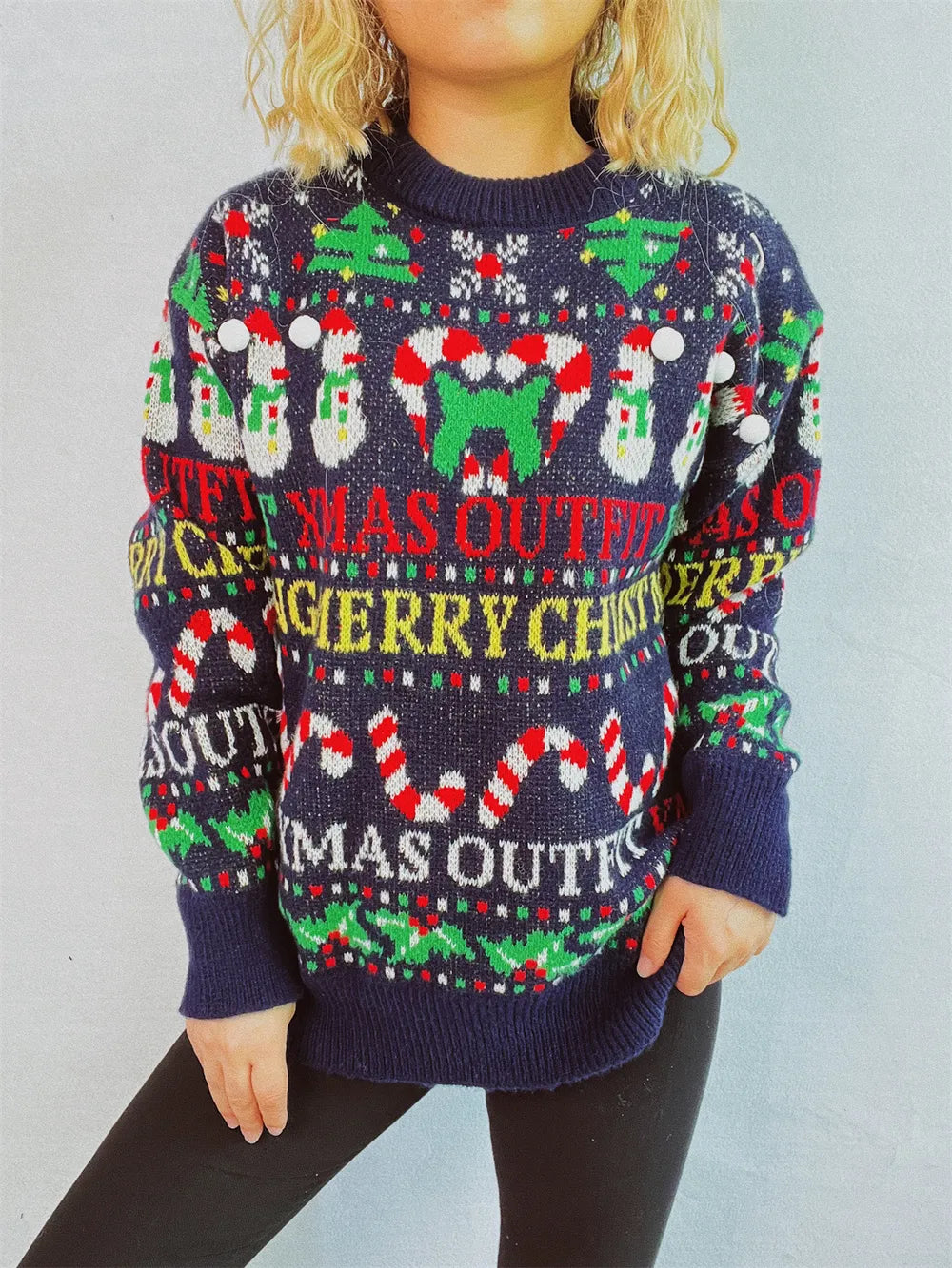 Cozy Holiday Crew Neck Winter Sweater - BritishElegance
