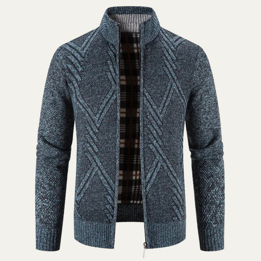 The Alford Men's Knitted Winter Zip  Cardigan