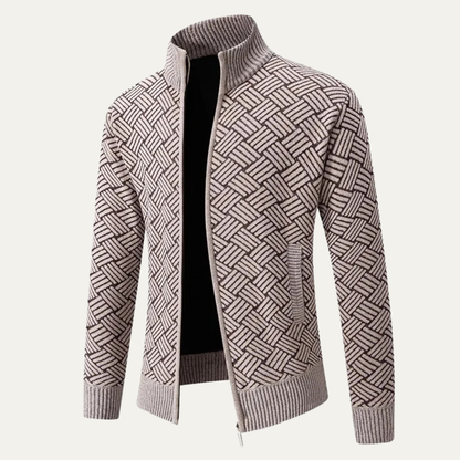 The Tropea Men’s Warm Fleece Lined Knitted Zip Cardigan