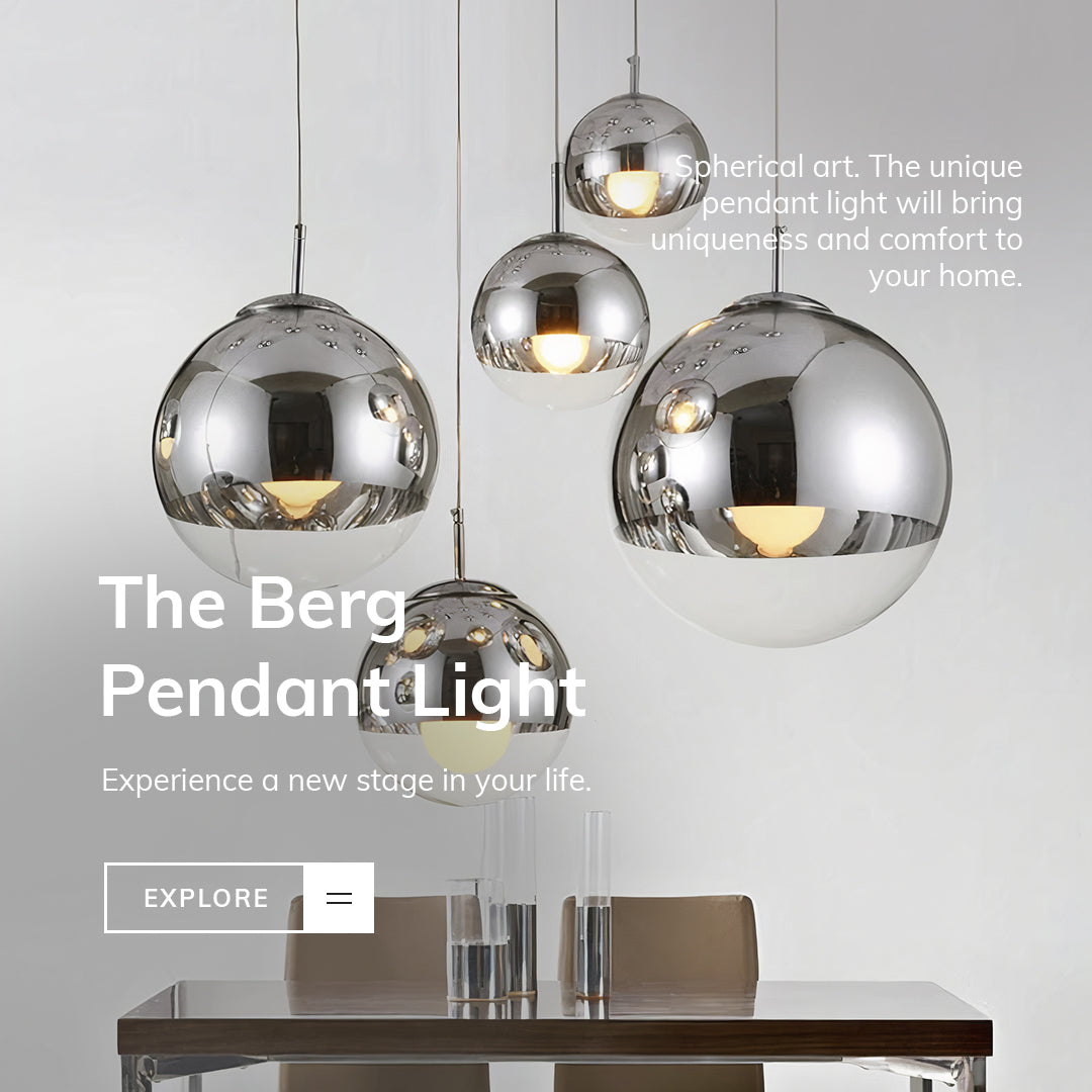 Elegant Glass Pendant Lamp Clear Silver Globe Shade - BritishElegance