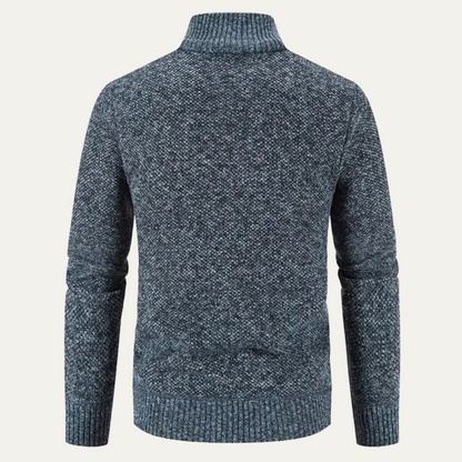 Men’s Diamond Knit Full Zip Cardigan Jacket