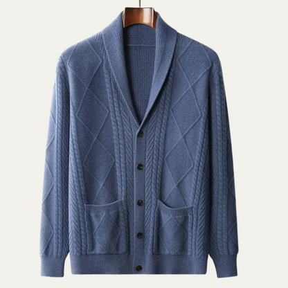 The Edinburgh Men’s Luxury Cashmere Button Cardigan