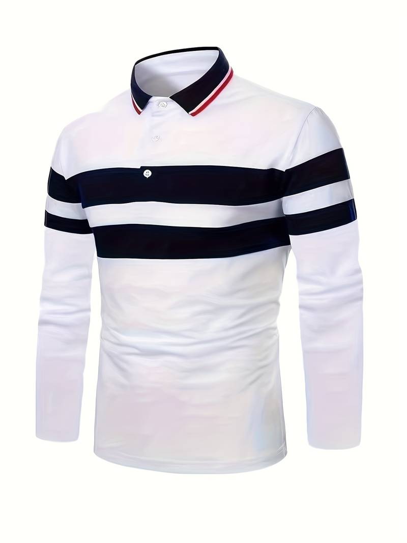 Christopher Men's Casual Long-Sleeve Colorblock Shirt