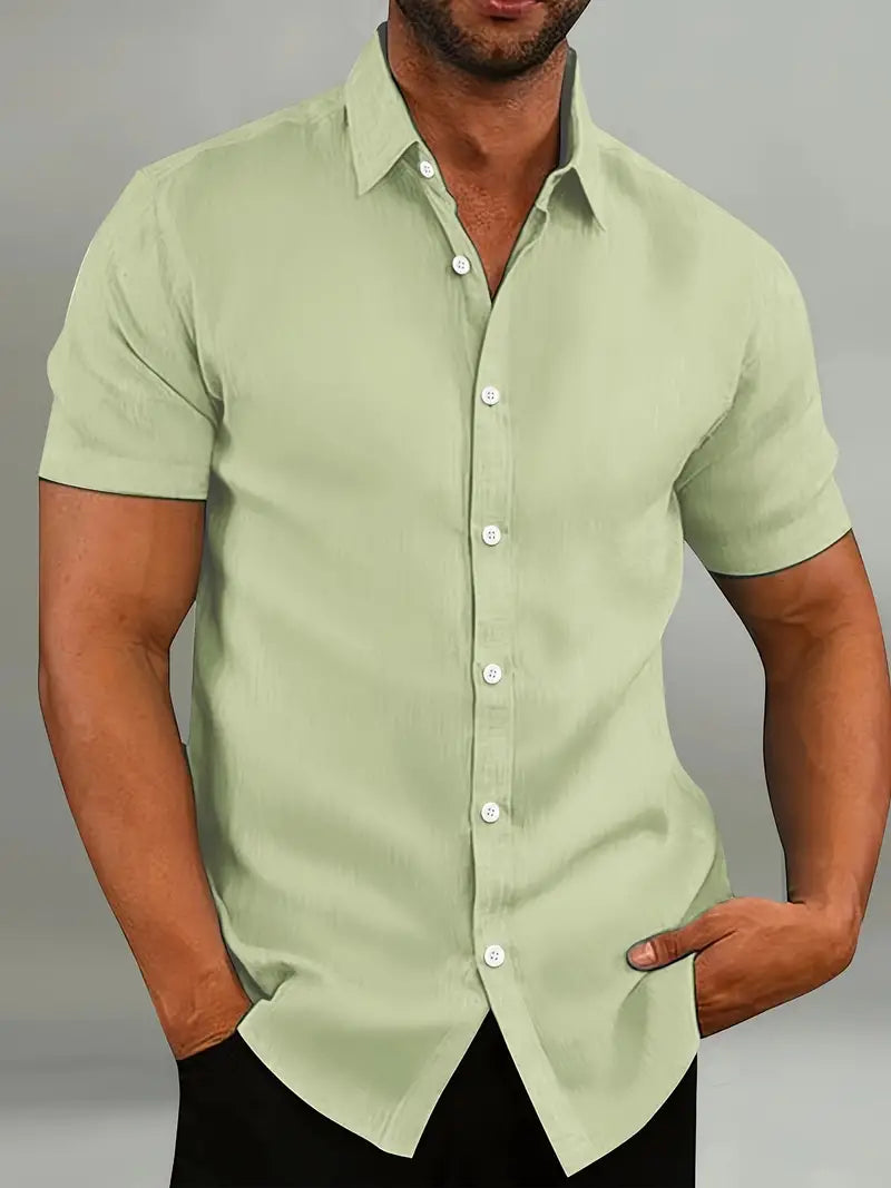 Classic Casual Short Sleeve Men's Shirt