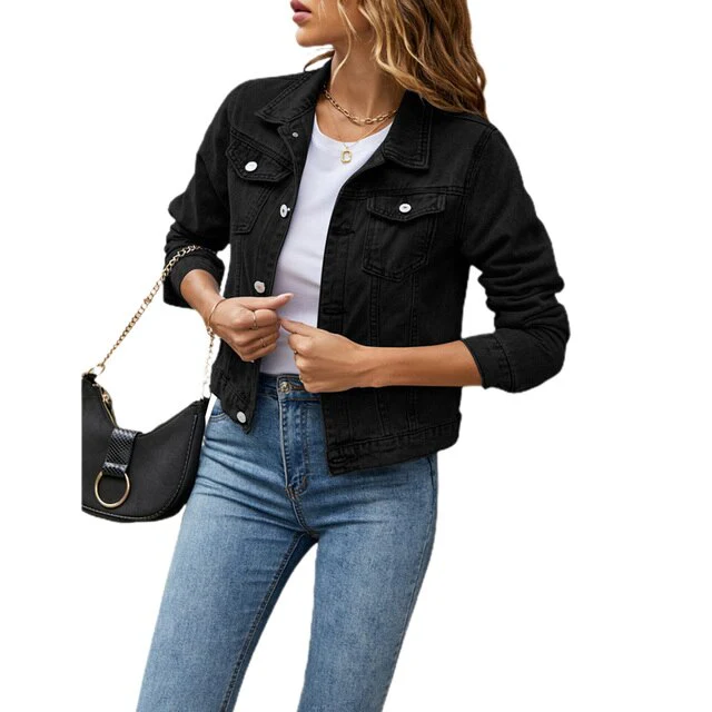 Goldie - Women’s Denim Jacket With Button Closure